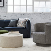 Brooklyn and Bella Natural Geo Camilla Upholstered Swivel Tub Chair