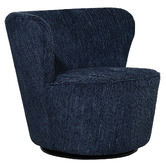 Brooklyn and Bella Indigo Veni Upholstered Swivel Wingback Chair