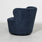 Brooklyn and Bella Indigo Veni Upholstered Swivel Wingback Chair