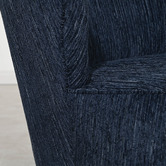 Brooklyn and Bella Indigo Veni Upholstered Swivel Wingback Chair