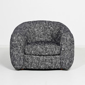 Brooklyn and Bella Charcoal Alex Upholstered Tub Chair