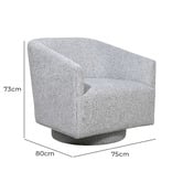 Brooklyn and Bella Gabby Linen-Blend Swivel Tub Chair