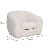 Brooklyn and Bella Beige Alex Upholstered Tub Chair