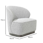 Brooklyn and Bella Sara Boucle Wingback Chair