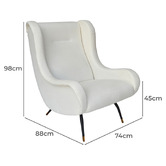 Brooklyn and Bella Cream Armin Upholstered Accent Chair