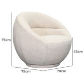 Brooklyn and Bella Clara Boucle Swivel Accent Chair