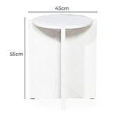 Brooklyn and Bella Florian Round Marble Side Table
