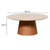 Brooklyn and Bella Alain Travertine Coffee Table