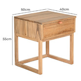 Brooklyn and Bella Caspar Acacia Wood Bedside Table