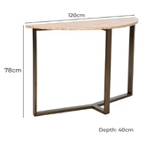 Brooklyn and Bella Fabienne Travertine Console Table