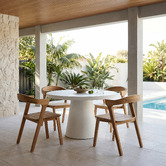 Brooklyn and Bella Nilah Teak Wood Outdoor Dining Chair