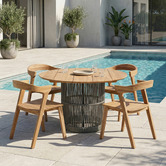 Brooklyn and Bella Nilah Teak Wood Outdoor Dining Chair
