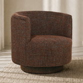 Brooklyn and Bella Mocha Caramel Camilla Upholstered Swivel Tub Chair
