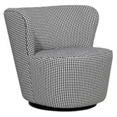 Brooklyn and Bella Houndstooth Raeley Swivel Chair