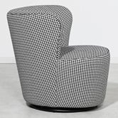 Brooklyn and Bella Houndstooth Raeley Swivel Chair
