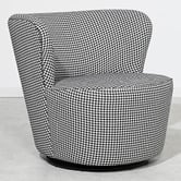 Brooklyn and Bella Houndstooth Raeley Swivel Chair