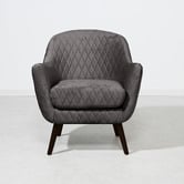 Brooklyn and Bella Quilted Velvet Club Chair with Black Legs