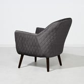 Brooklyn and Bella Quilted Velvet Club Chair with Black Legs