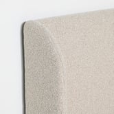 Brooklyn and Bella Oatmeal Aubin Oversized Wingback Upholstered Bedhead