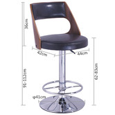 Rowland &amp; Archibald Waterloo Upholstered Adjustable Barstool