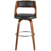 Rowland &amp; Archibald Black Zurich Faux Leather Barstools