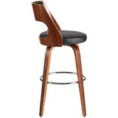 Rowland &amp; Archibald Black Zurich Faux Leather Barstools