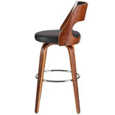 Rowland &amp; Archibald Black Zurich Faux Leather Barstools