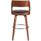 Rowland &amp; Archibald Black Zurich Faux Leather Barstools