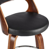 Rowland &amp; Archibald Black Zurich Faux Leather Barstools