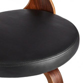Rowland &amp; Archibald Black Zurich Faux Leather Barstools