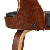 Rowland &amp; Archibald Black Zurich Faux Leather Barstools