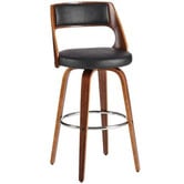 Rowland &amp; Archibald Black Zurich Faux Leather Barstools