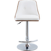 Rowland &amp; Archibald Naples Faux Leather Adjustable Barstool