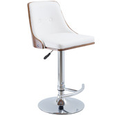 Rowland &amp; Archibald Naples Faux Leather Adjustable Barstool