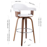 Rowland &amp; Archibald 69.5cm Siena High Back Barstools