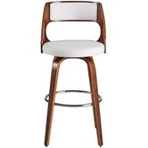 Rowland &amp; Archibald White Zurich Modern Barstools