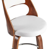 Rowland &amp; Archibald White Zurich Modern Barstools