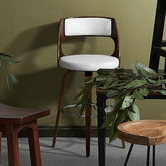 Rowland &amp; Archibald White Zurich Modern Barstools