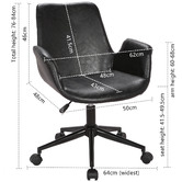 Rowland &amp; Archibald Marseille Contemporary Home Office Chair