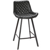 Rowland &amp; Archibald 65cm  Bordeaux Faux Leather Barstools