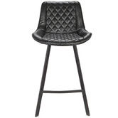 Rowland &amp; Archibald 65cm  Bordeaux Faux Leather Barstools