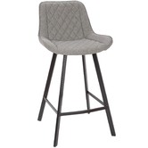 Rowland &amp; Archibald 65cm  Bordeaux Faux Leather Barstools
