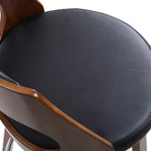 Rowland &amp; Archibald Black Zurich Faux Leather Barstools