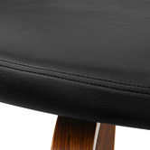 Rowland &amp; Archibald Black Zurich Faux Leather Barstools