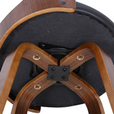 Rowland &amp; Archibald Black Zurich Faux Leather Barstools