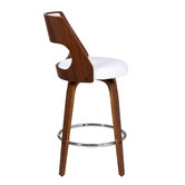 Rowland &amp; Archibald White Zurich Modern Barstools