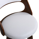 Rowland &amp; Archibald White Zurich Modern Barstools