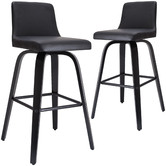 Rowland &amp; Archibald Marselle Faux Leather Barstools