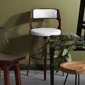 Rowland &amp; Archibald Munich Faux Leather Swivel Barstools