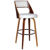 Rowland &amp; Archibald Munich Faux Leather Swivel Barstools